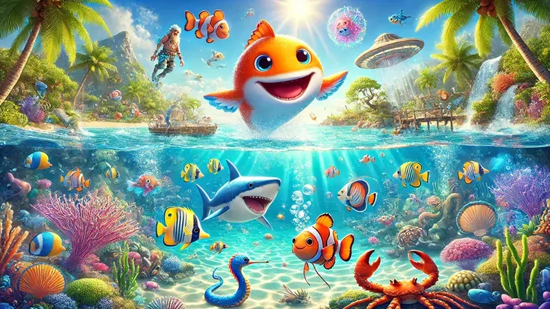 Visual arena bawah laut permainan tembak ikan HOKIWON